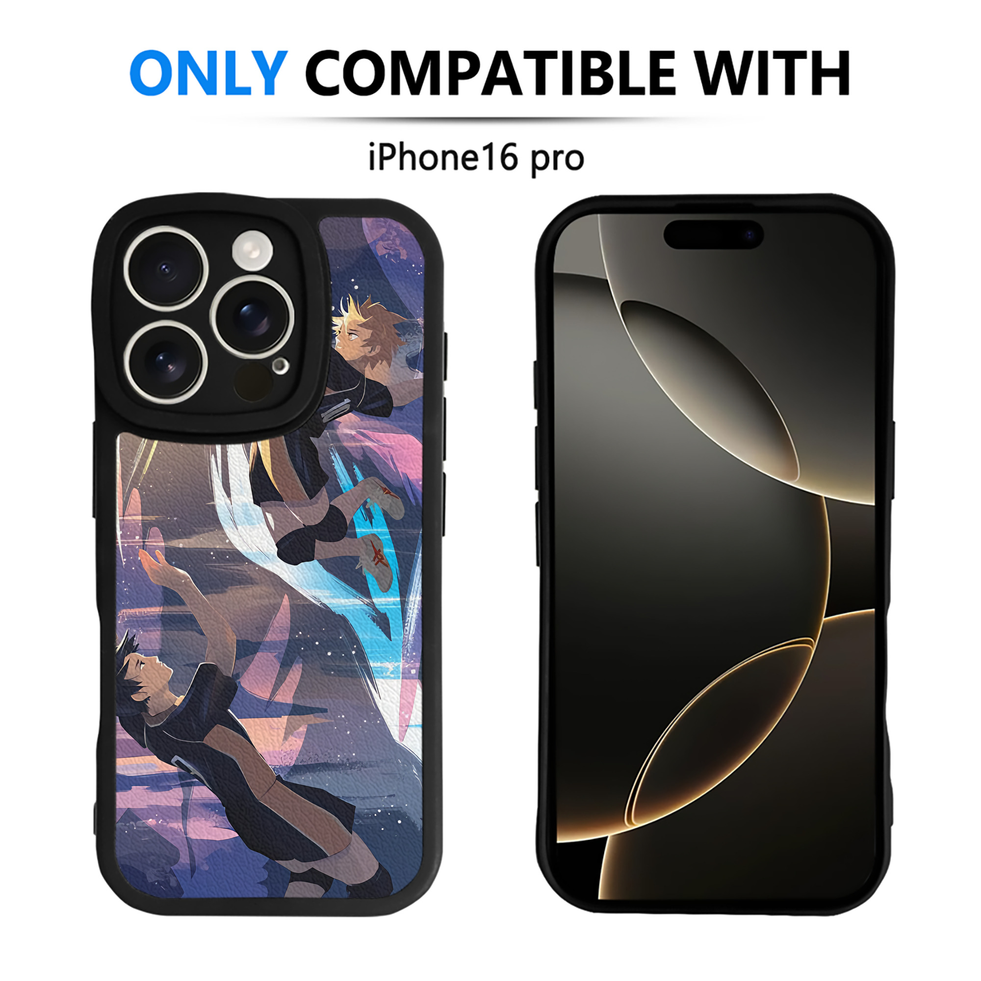 （画像用） ハイキュー!! Haikyu!! 【iPhone 16シリーズ対応】シリコンスマホケース（レザー調） 材質：シリコン